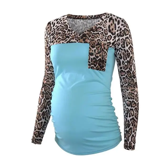 Good Quality Customized 1 Piece Stripes Long Sleeve Maternity Top