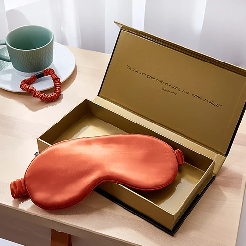 Taihu Snow Custom 25Mm Pure 100% Mulberry Luxury Silk Sleep Heat Eye Mask Logo