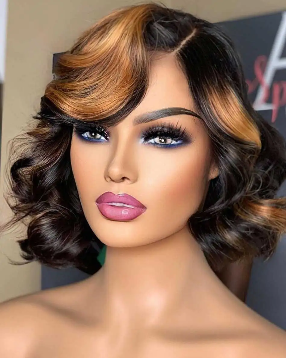 wholesale high quality synthetic wig cheap heat resistant premium synthetic lace front hair wigs  pre plucked