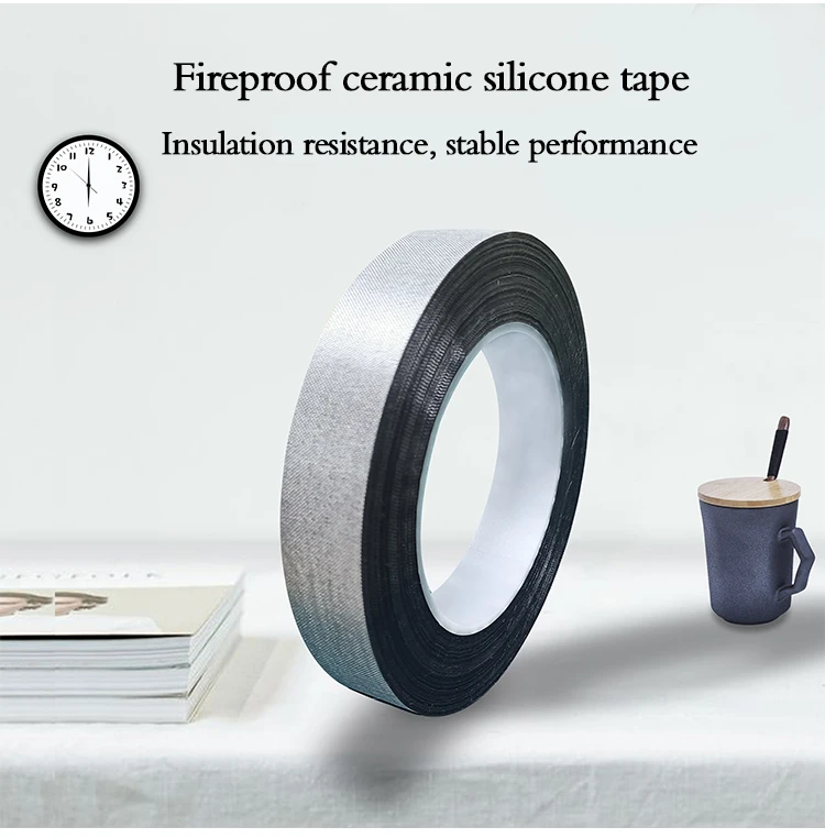 High temperature 800 1000 degrees Ceramicied silicone fireproof tape for Wire, cable, new energy vehicle
