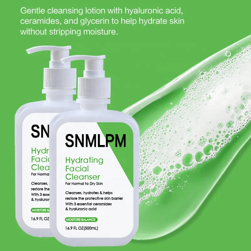SNMLPM Private Label 100% естественное глубокое очищение нежное антивозрастное Отбеливающее увлажняющее средство для умывания лица