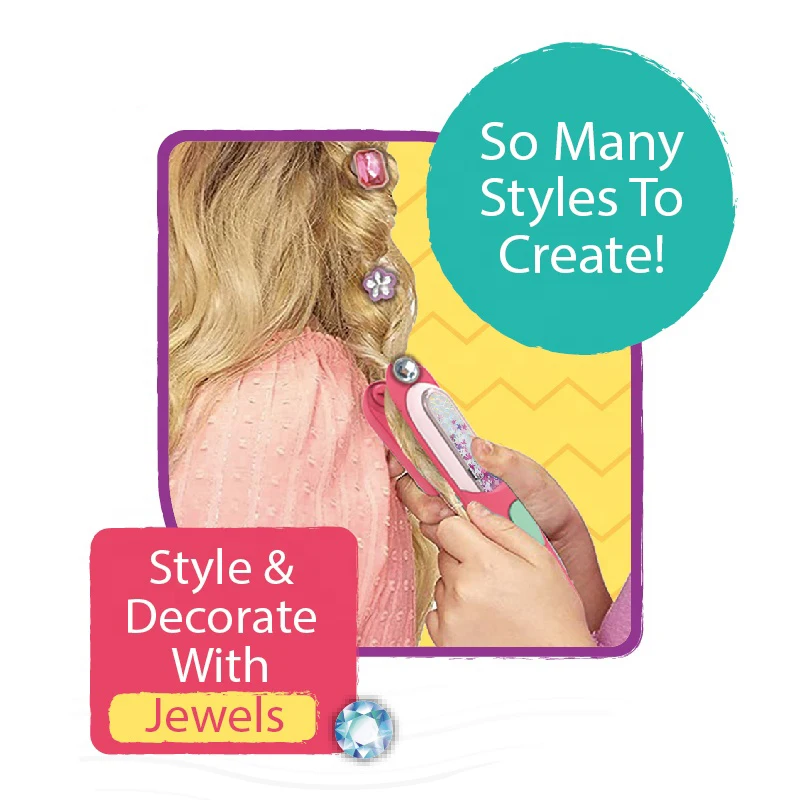 Girls Diy Pretend Play Beauty Set Hair Beader Makeup Toys Kids Make up Toy Set
