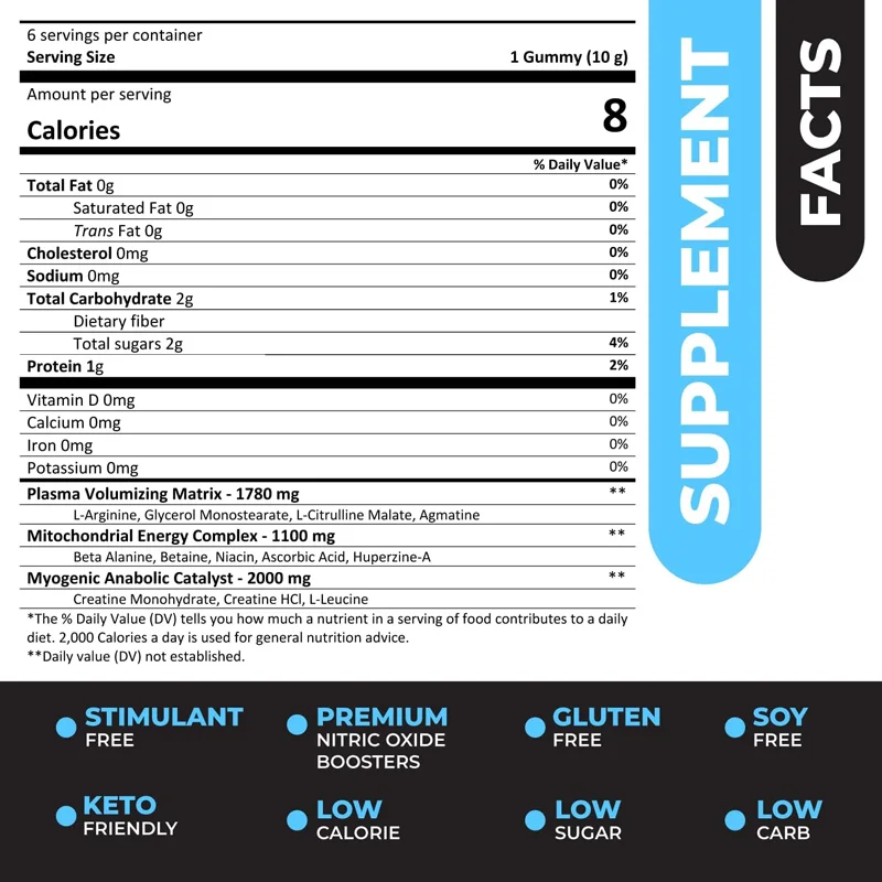 Lifeworth oem creatine monohydrate gummies BCAA pre workout gummies weight gain gummy candy gym supplement