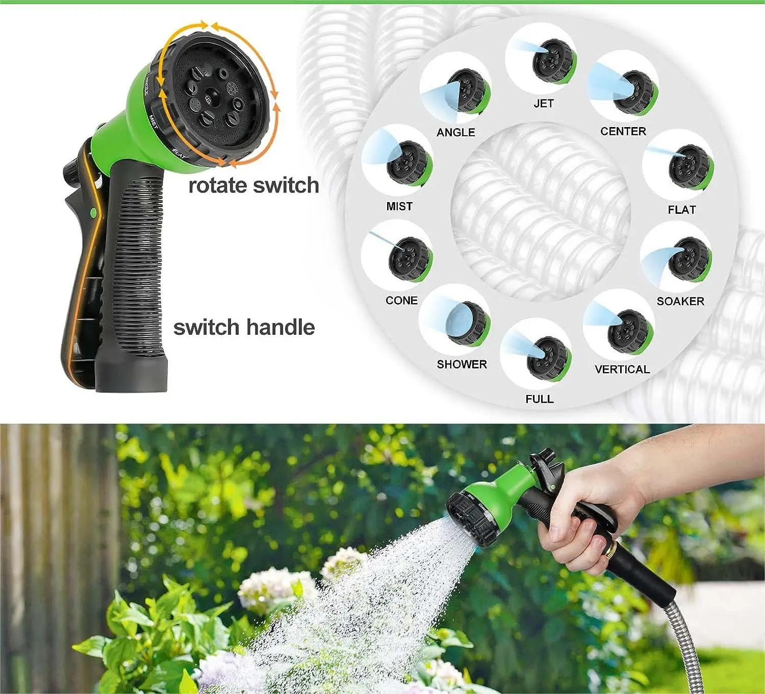 Home garden hose stainless steel retractable non-knotting hose car wash can be customized wholesale