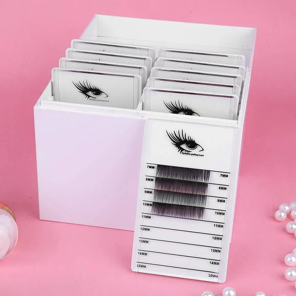 10 Layers Acrylic Eyelash Storage Box, Makeup Organizer False Eyelashes Glue Pallet Holder Display Grafting Eyelashes