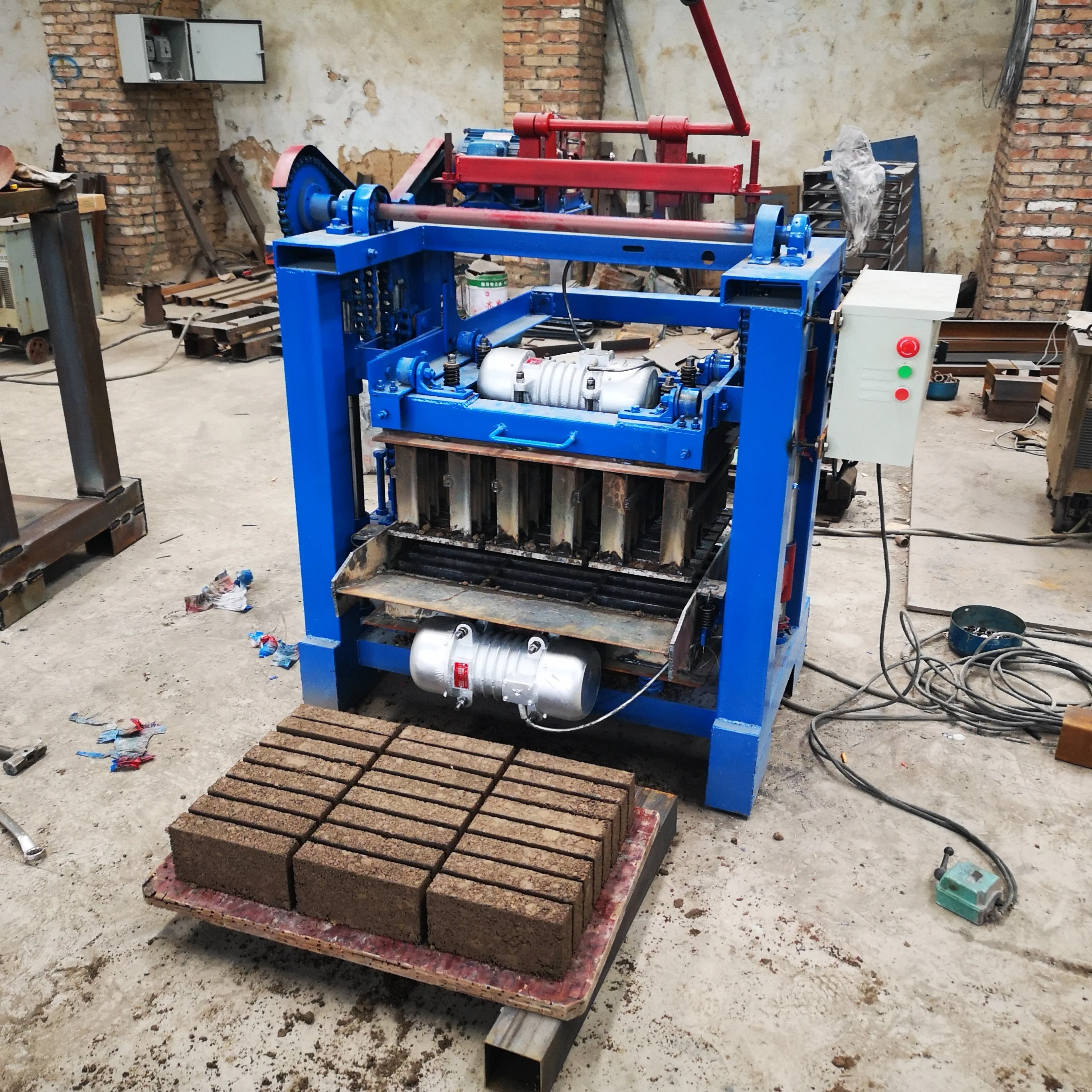 Best price egg laying paver moulding Hollow Concrete Cement Brick Making Machine
