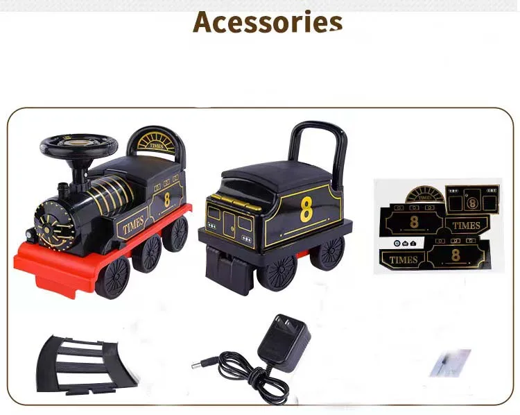 New products design electric ride on mall mini train blue cars with track slide multiple functions  for children kids babies