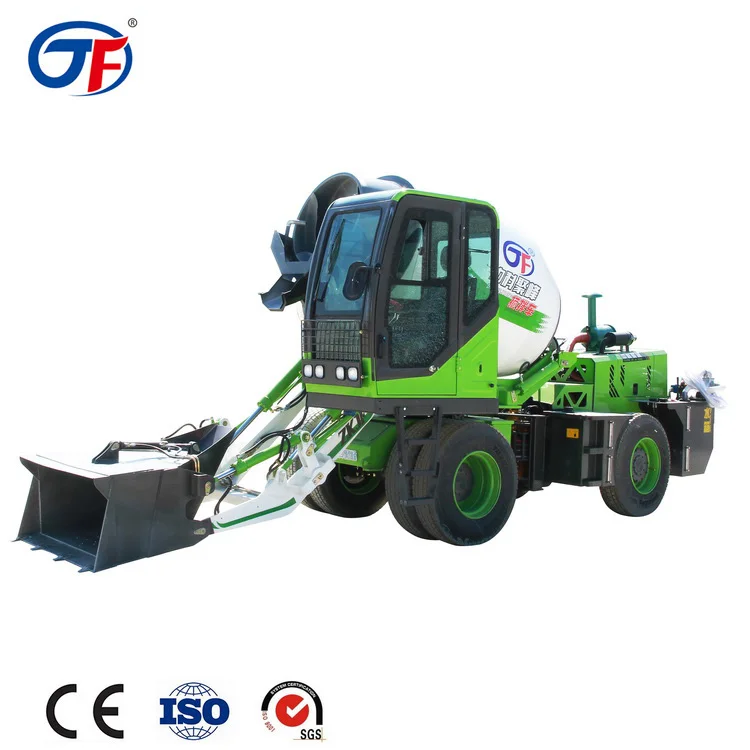 3.5 M3 Self Loading Concrete Mixer Machine With Four Wheels Steering Function