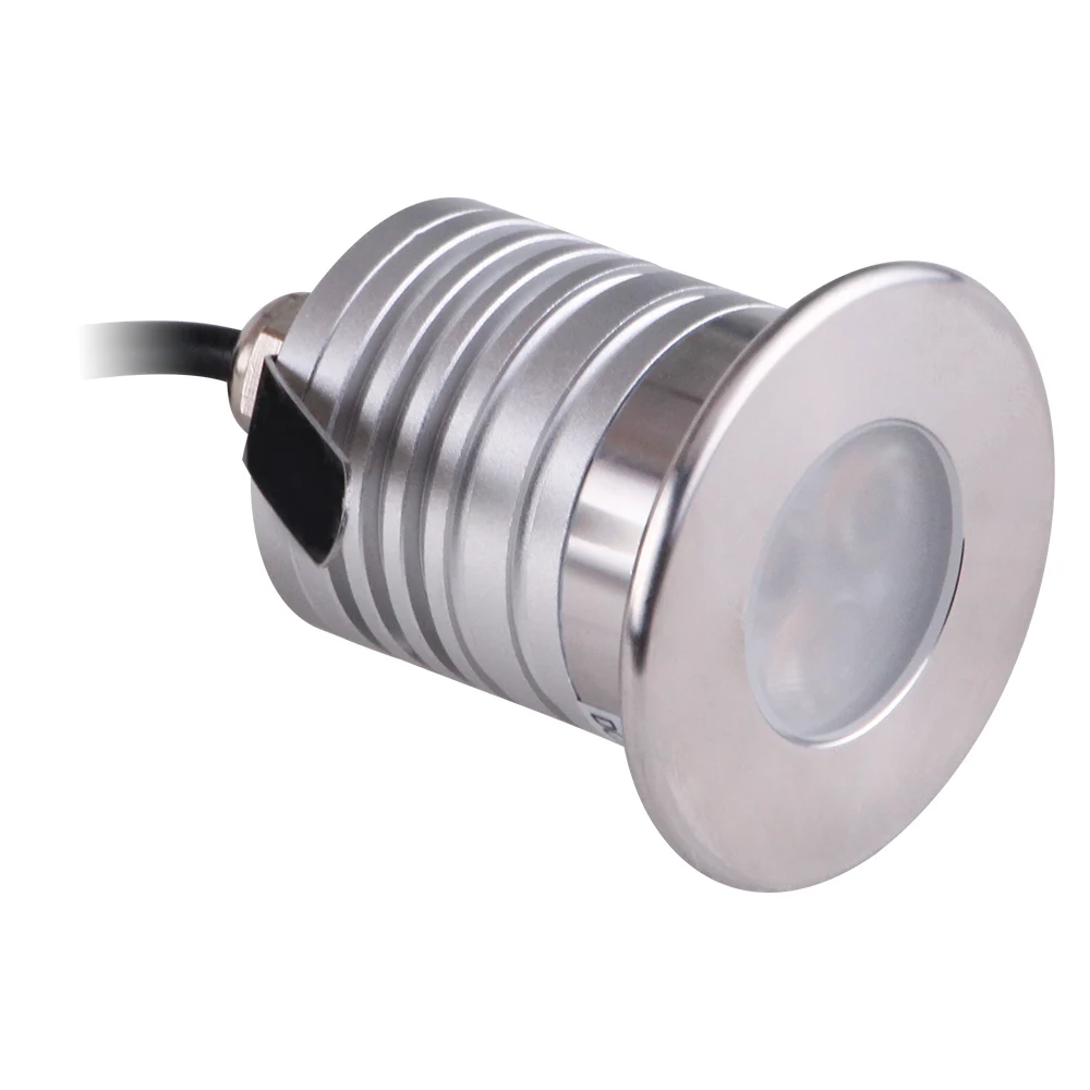 IP67 DC12V 24V 3W LED Recessed Lamp Mini Deck Luminaire Step Lights Buried Underground Light