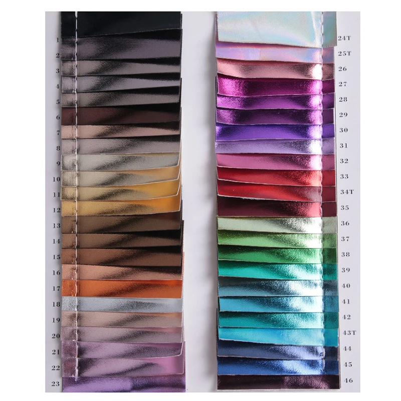 Good quality  smooth PU leather metallic napa faux leather PU synthetic leather for fashion shoes bags