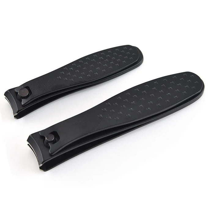 2pcs Black Stainless Steel Nail Clippers Manicure Beauty Tool Pedicure Finger Toe Scissors Nail Cutter