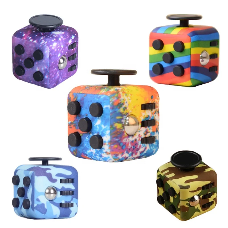 OEM ODM Mini Anti-Anxiety Focusing Decompression 6 Sides Clicker Kids Fidgit Figet Finger Fidget Cube Cubos Fidget Sensory Toys