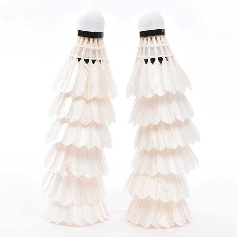 Professional Hot Sale High Quality Badminton Ball Shuttlecock White Goose Feather Sports Training Badminton Ball Shuttlecock