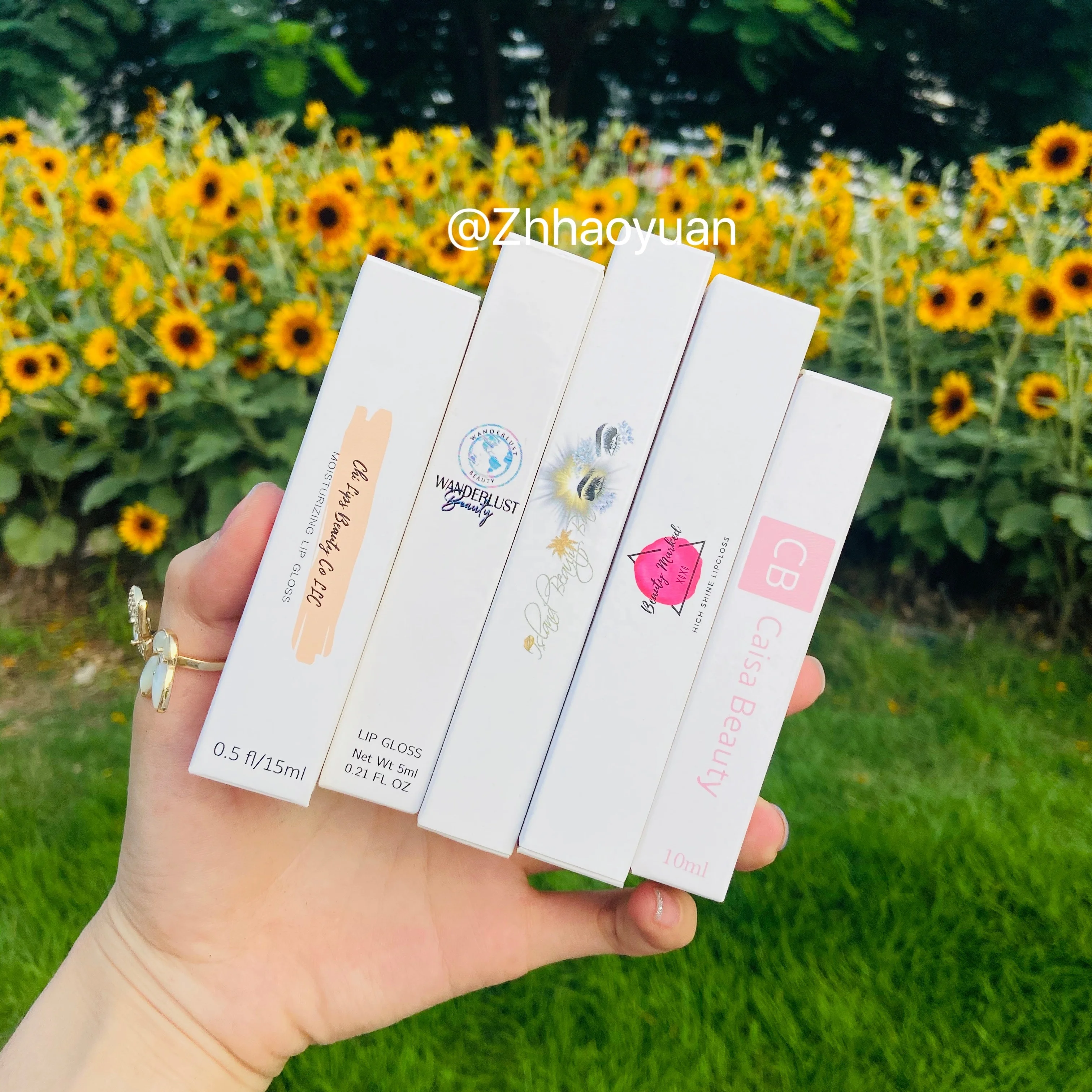 Custom Packaging Boxes Paper Cosmetic Lip gloss Box Neutral Package Shinny Silver Gift Box for Eyelash Lipstick Lipgloss Tubes