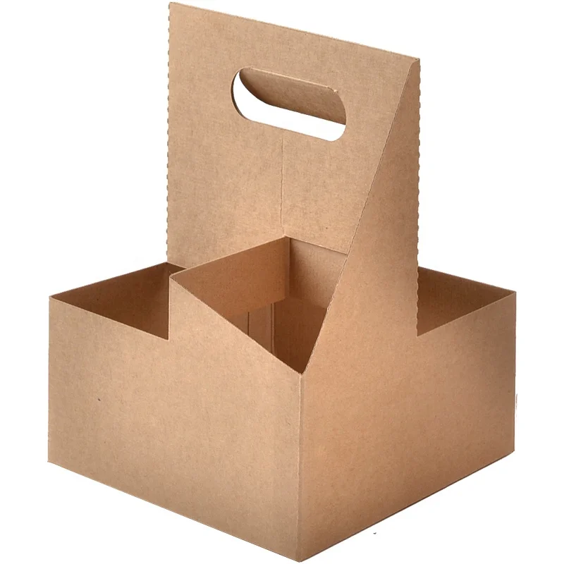 Cup holder black 2 cup drink carriers Disposable E flute paper Take Away coffee to go Corrugated Paper 2 Cup carriers