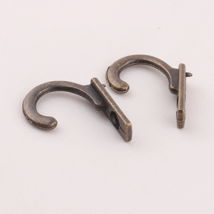 factory wholesale small antique brass color wall mounted metal coat hanger hook