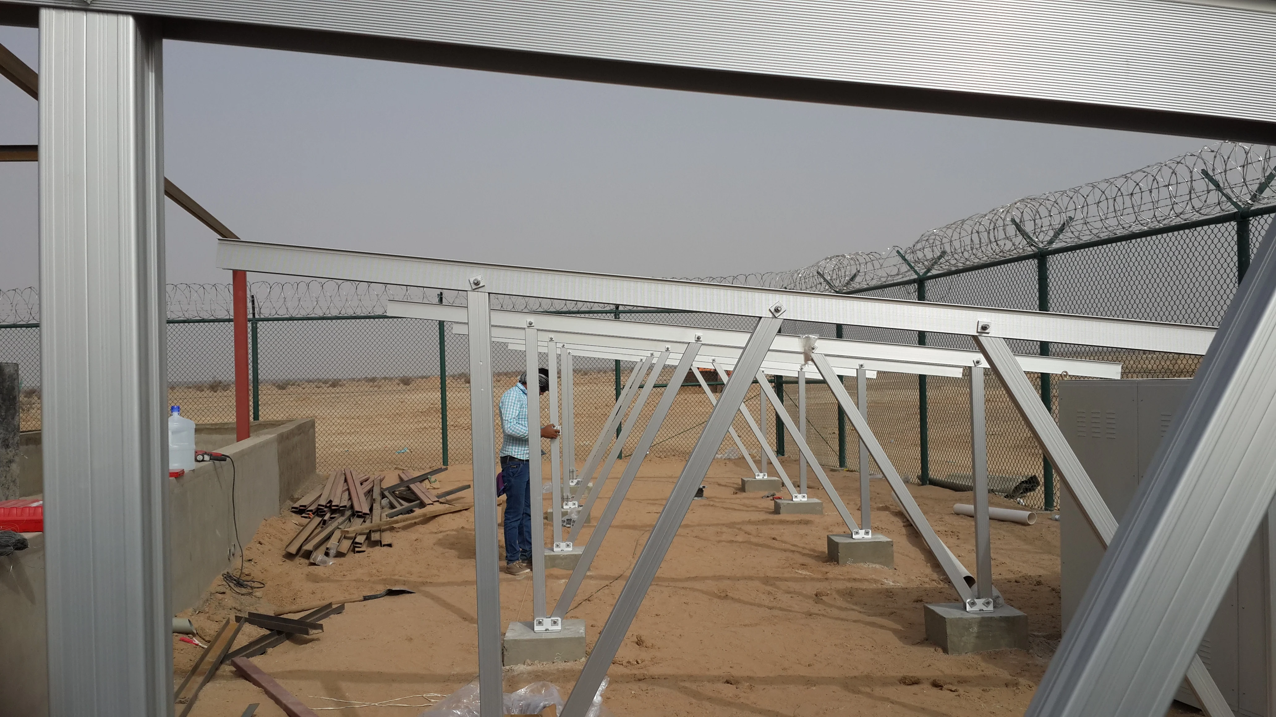 50kw ground mount solar panels aluminum ground racking mount