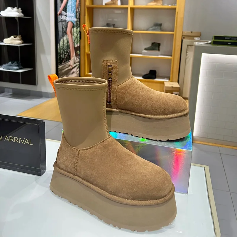 Женские зимние сапоги на молнии