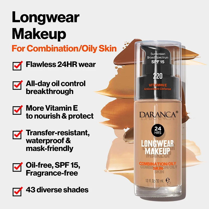 Professional Supplier Cosmetic Makeup Foundation Cream Delicate Glossy Water Brightening Makeup Liquid Foundation