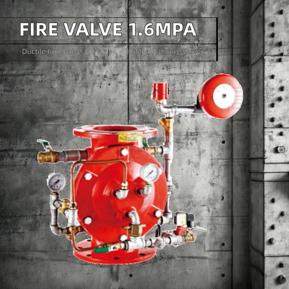 High Quality 1.6Mpa Ductile Iron SCBA Special Fire Fighting Alarm Valve