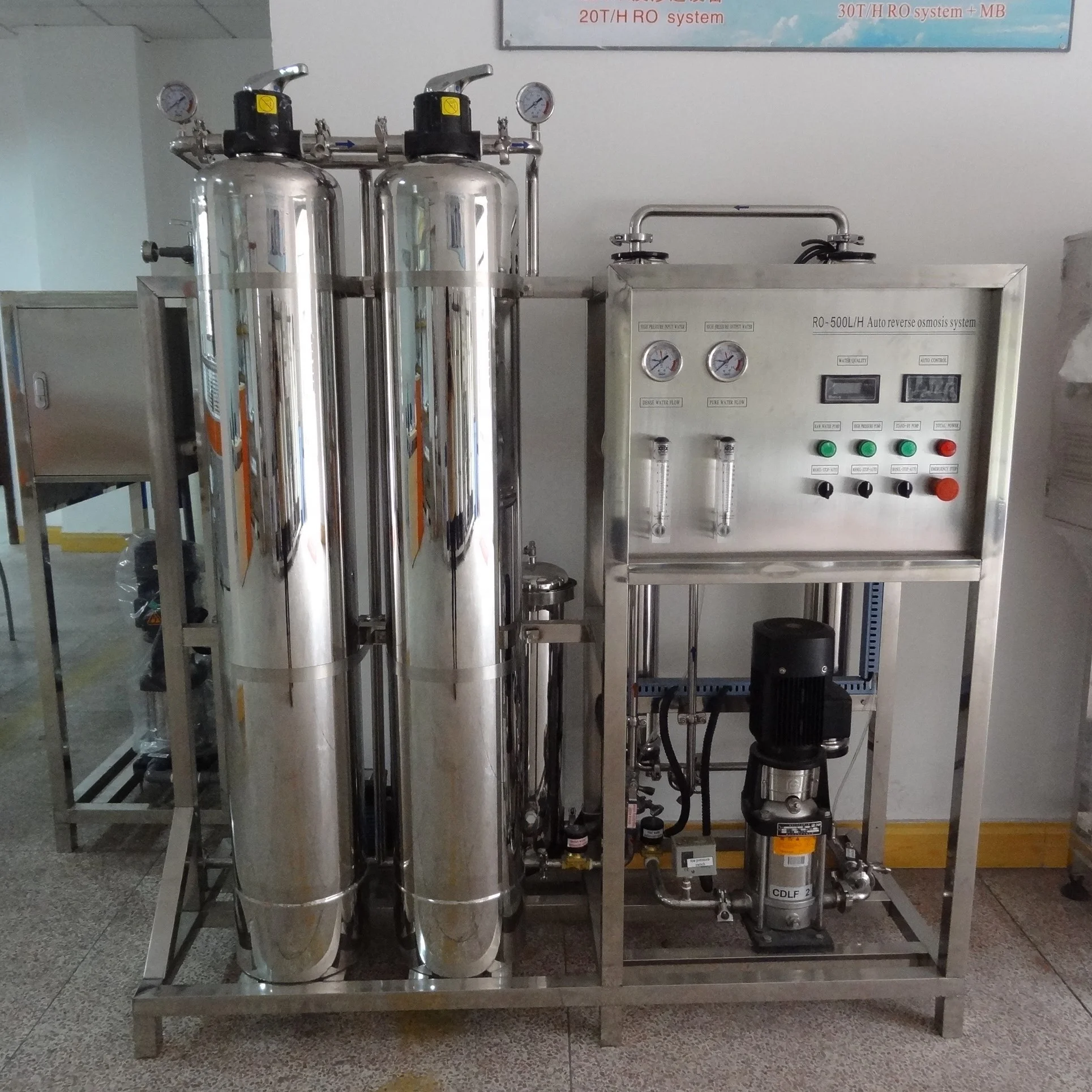 water desalination device 3000 lph ss ro plant pure water electrolyzer drinking processing machine solar water purification