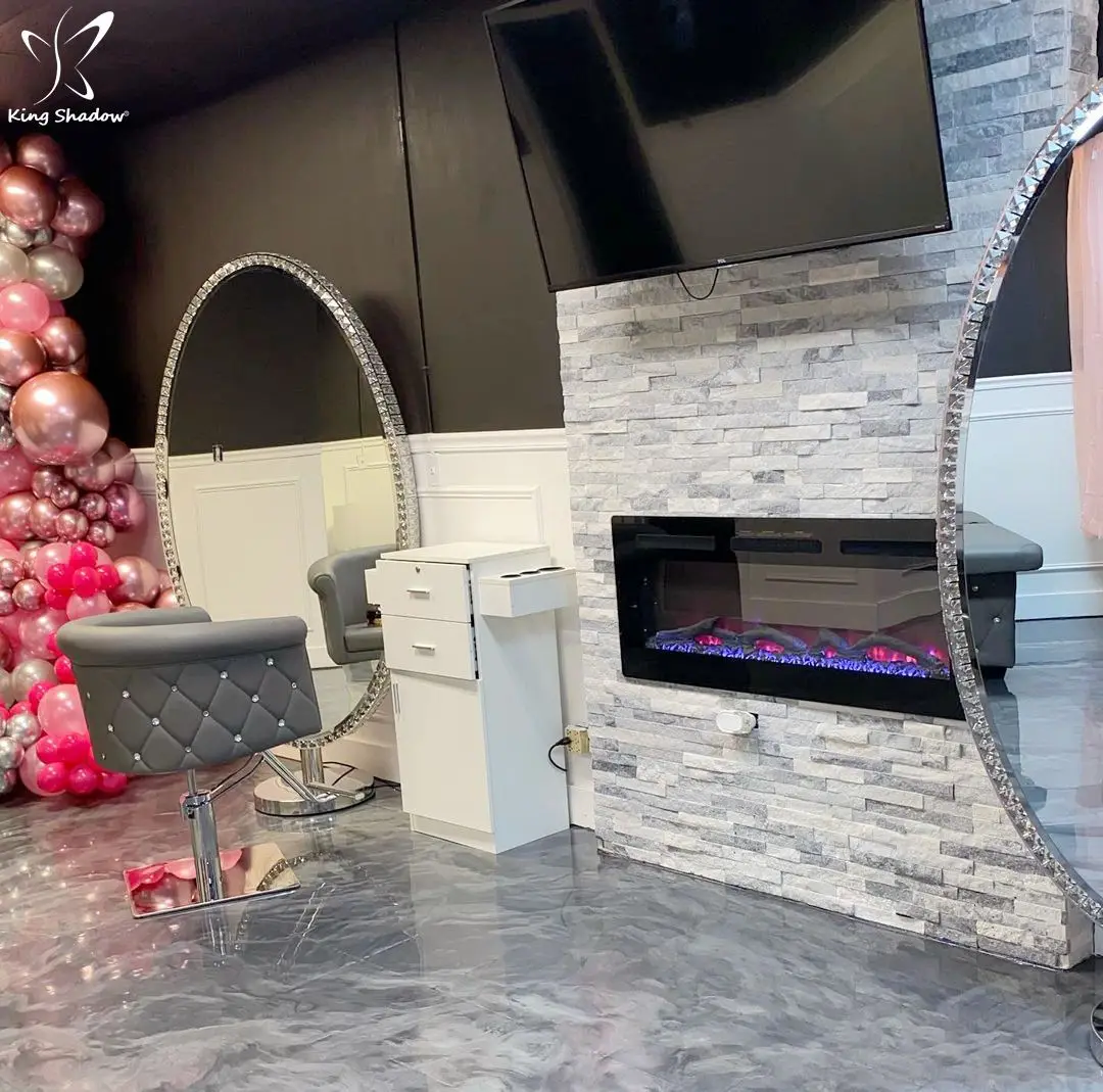 Hot Sale Pink Color Modern Barber Salon Hairdressing chair Luxury Salon Styling Chair