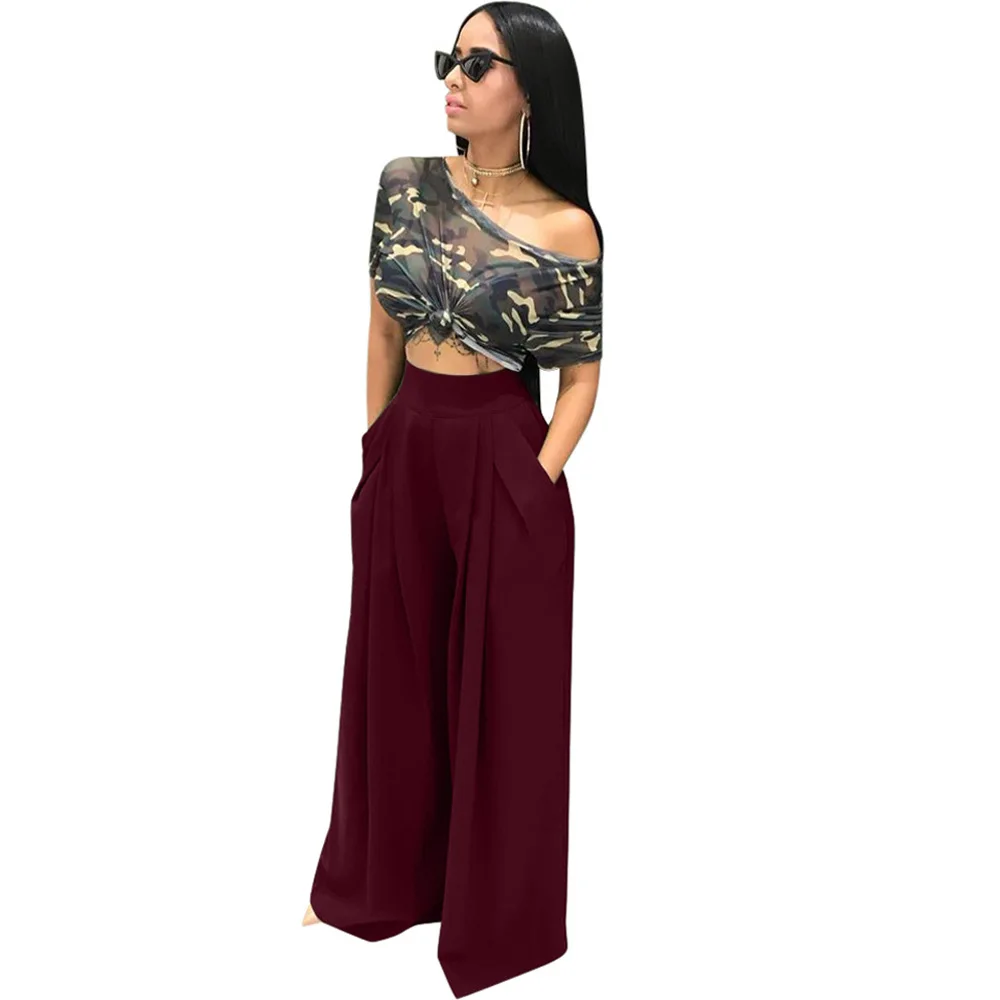 Wide leg pants women outdoor pants plus size womens pants trousers