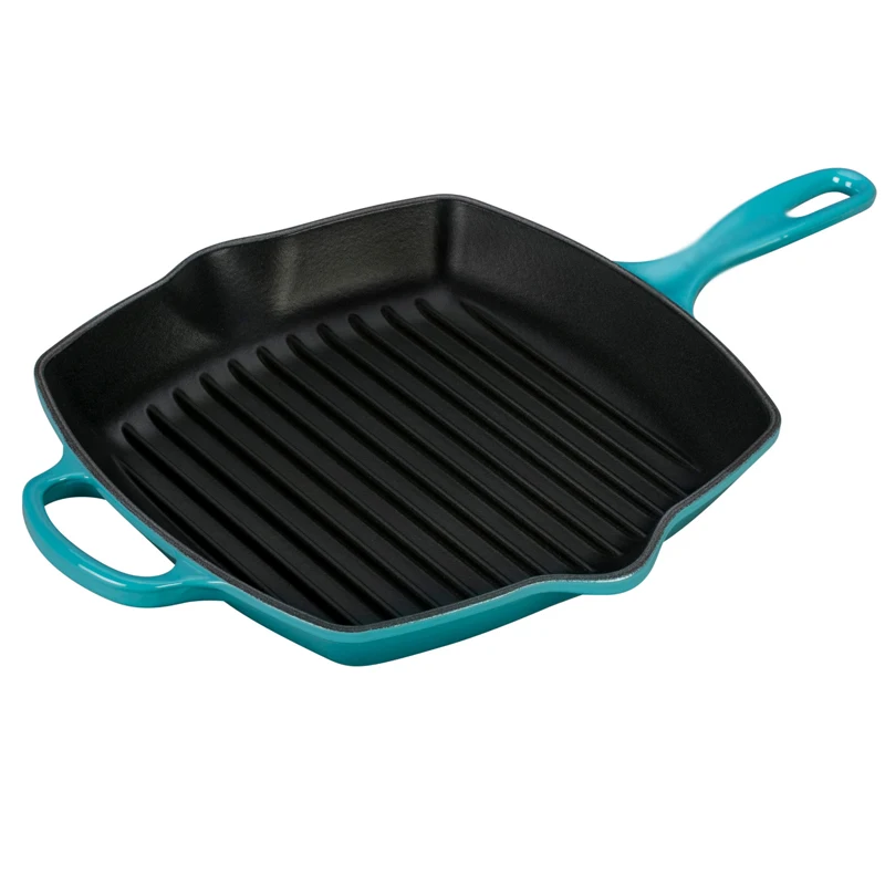Cast Iron Enamel Square Frying Pan Skillet For Household and Restaurant Stove Baking Dish Pan