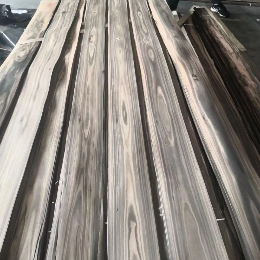 Factory Modern Style 0.5mm Natural Ebony Wood Veneer for Hotel Wall Door and Table Decorative Low Price