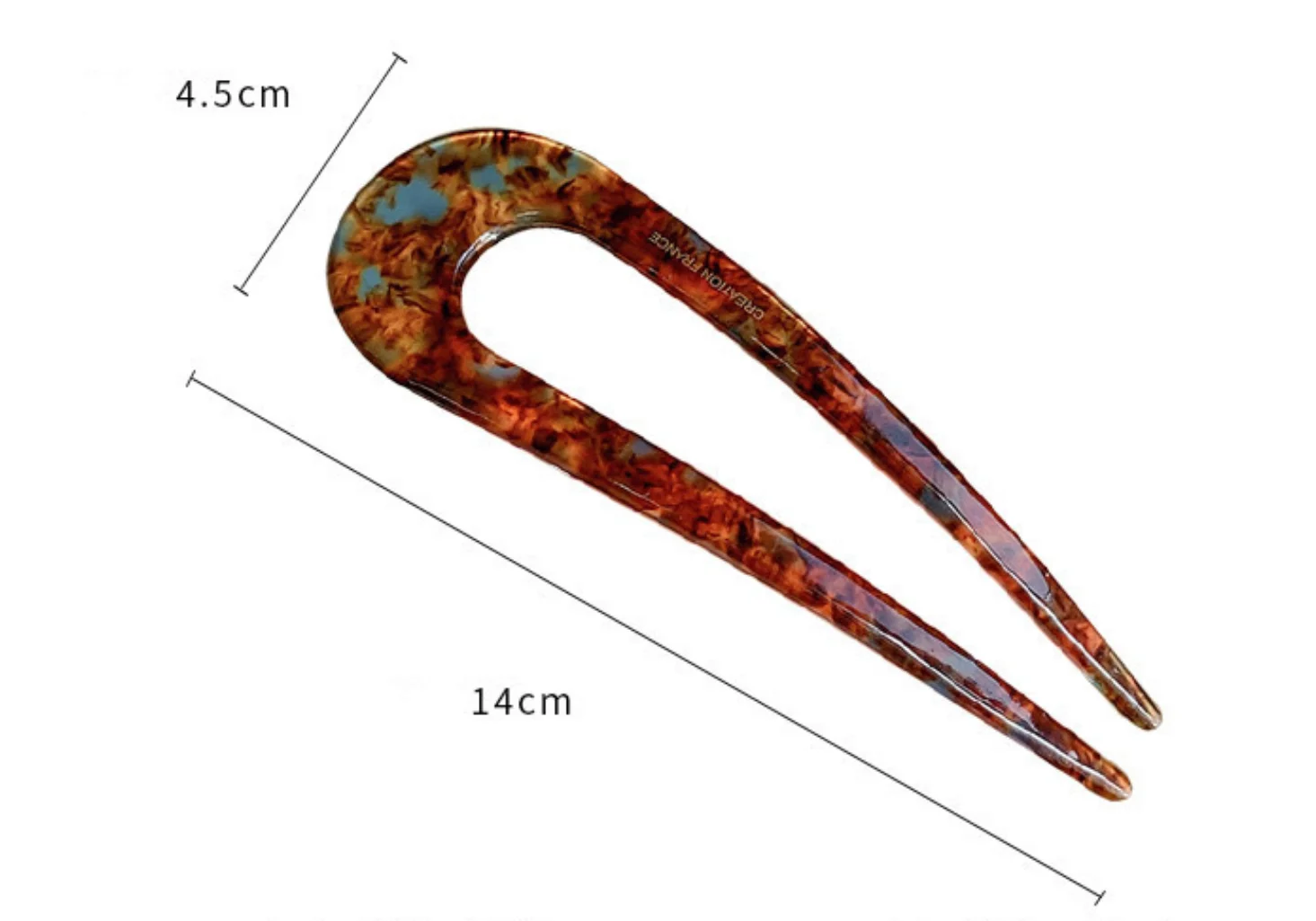 QianJin Custom Logo OEM/ODM French Hair Forks Tortoise Shell U Shape Updo Hair Pins Clips for Thin Thick Hair