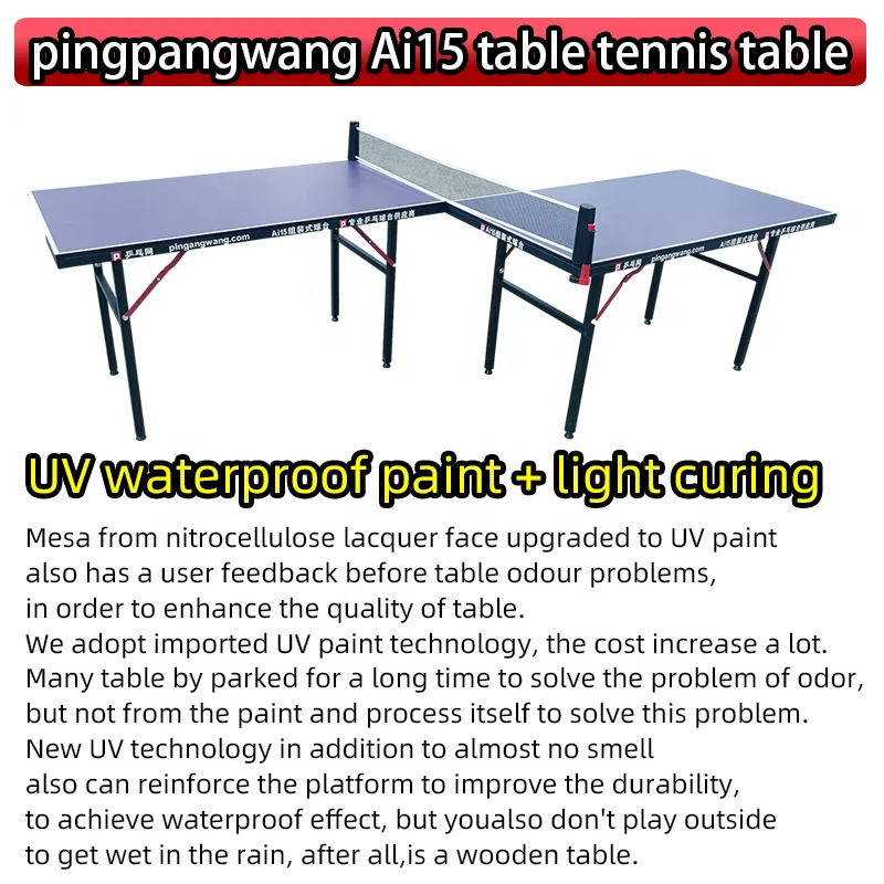 PINGPANGWANG Ai15 assembly type table tennis tables Portable pingpong Training Equipment in indoor OEM