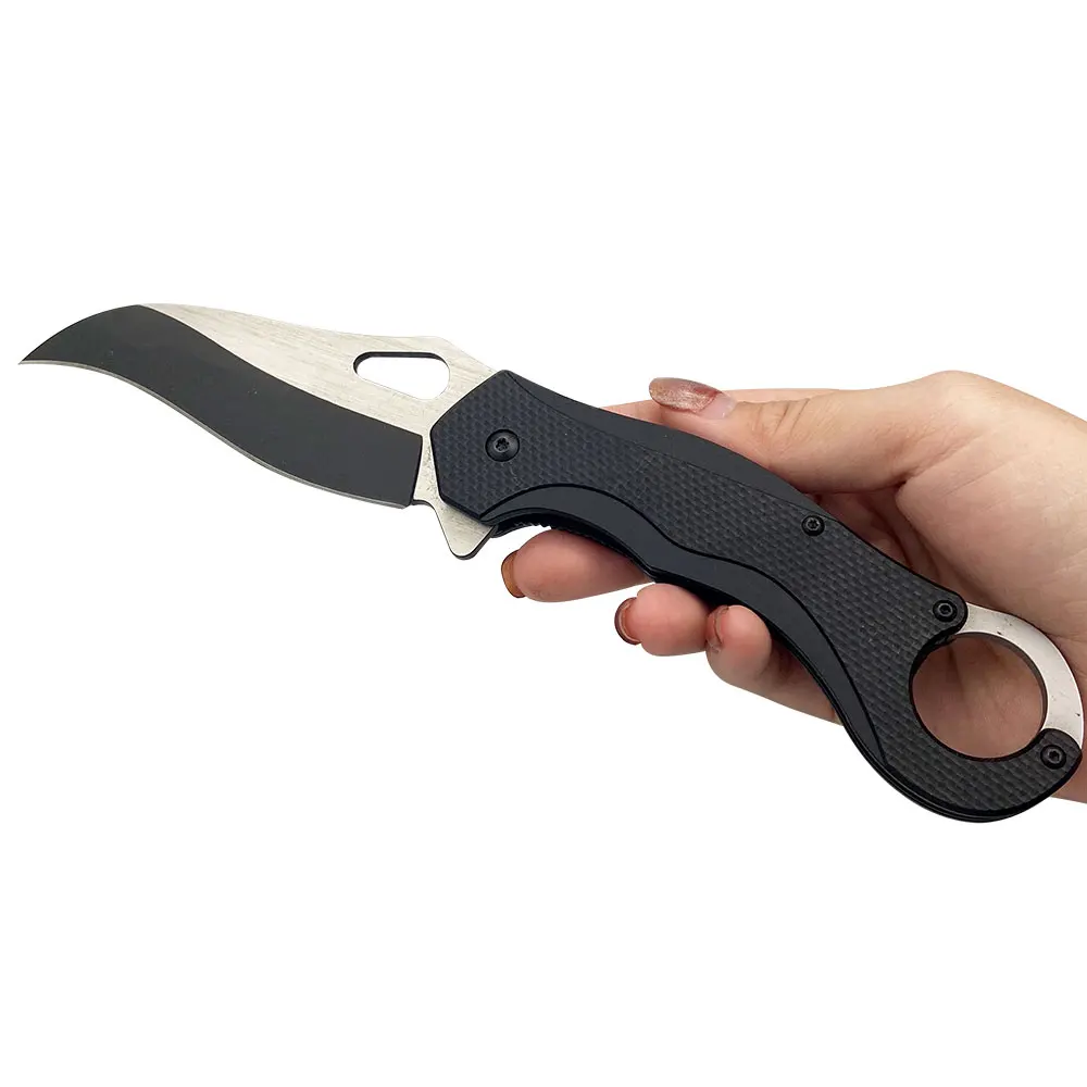 Sharp Outdoor Eagle Type Claw Tactics Fighting Knife G10 Handle Seek Survival Folding Blade Knife