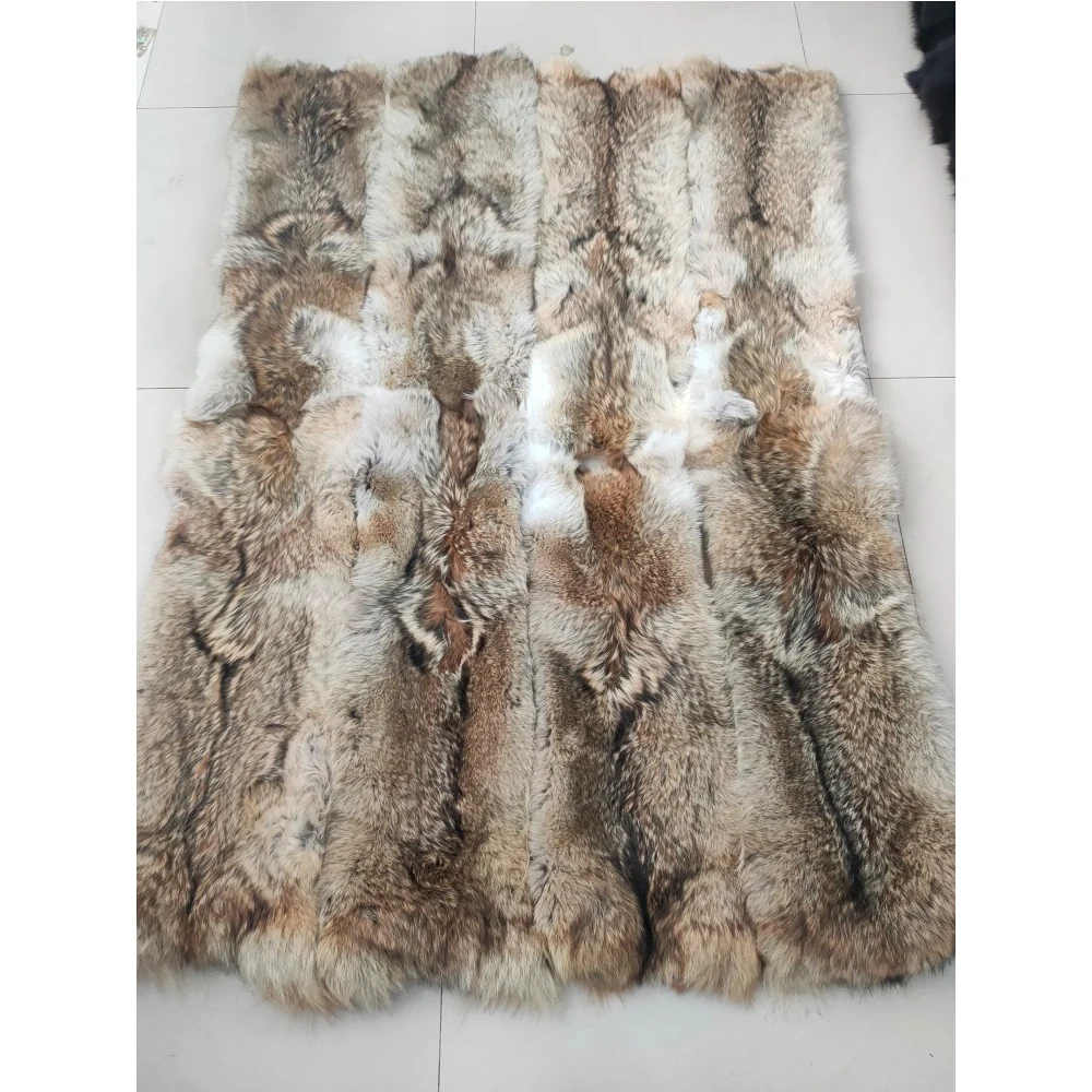 Дизайнерское одеяло из натурального меха койота на заказ койотового