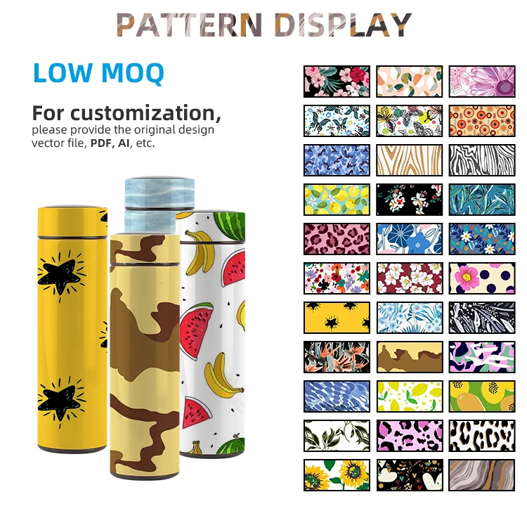 Ailingalaxy smart light water bottle hot and cold reminder custom logo thermos