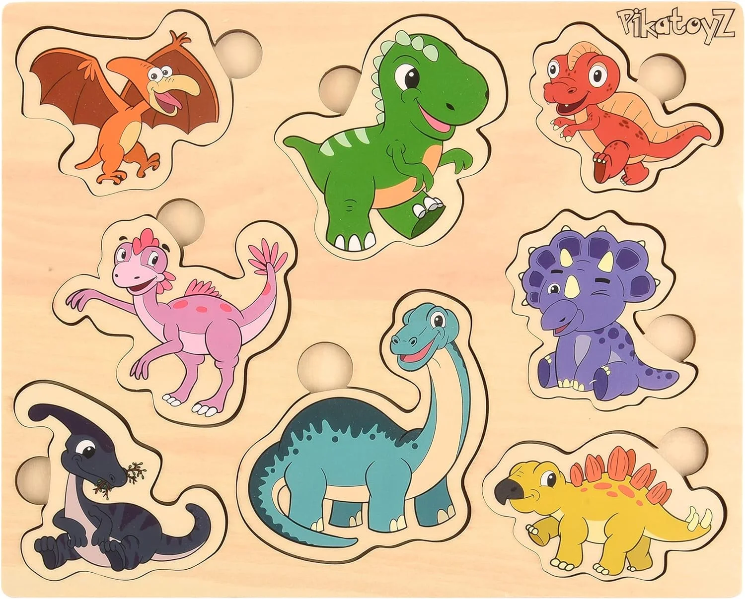 wooden toys educational Wooden colorful Dinosaurs puzzle Gifts for kids Learning and Educational Toys Montessori Toys for gifts