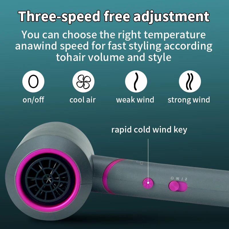 Best Selling High Quality Negative Ion Hair Dryer Blow Dryer Professional Electric Hair Dryer for Household Travel