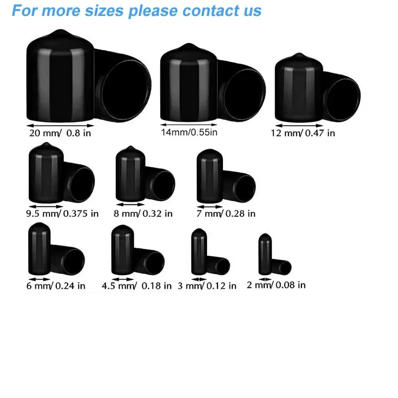 PVC Soft Rubber Vinyl pipe end cap cable end caps strut end cap