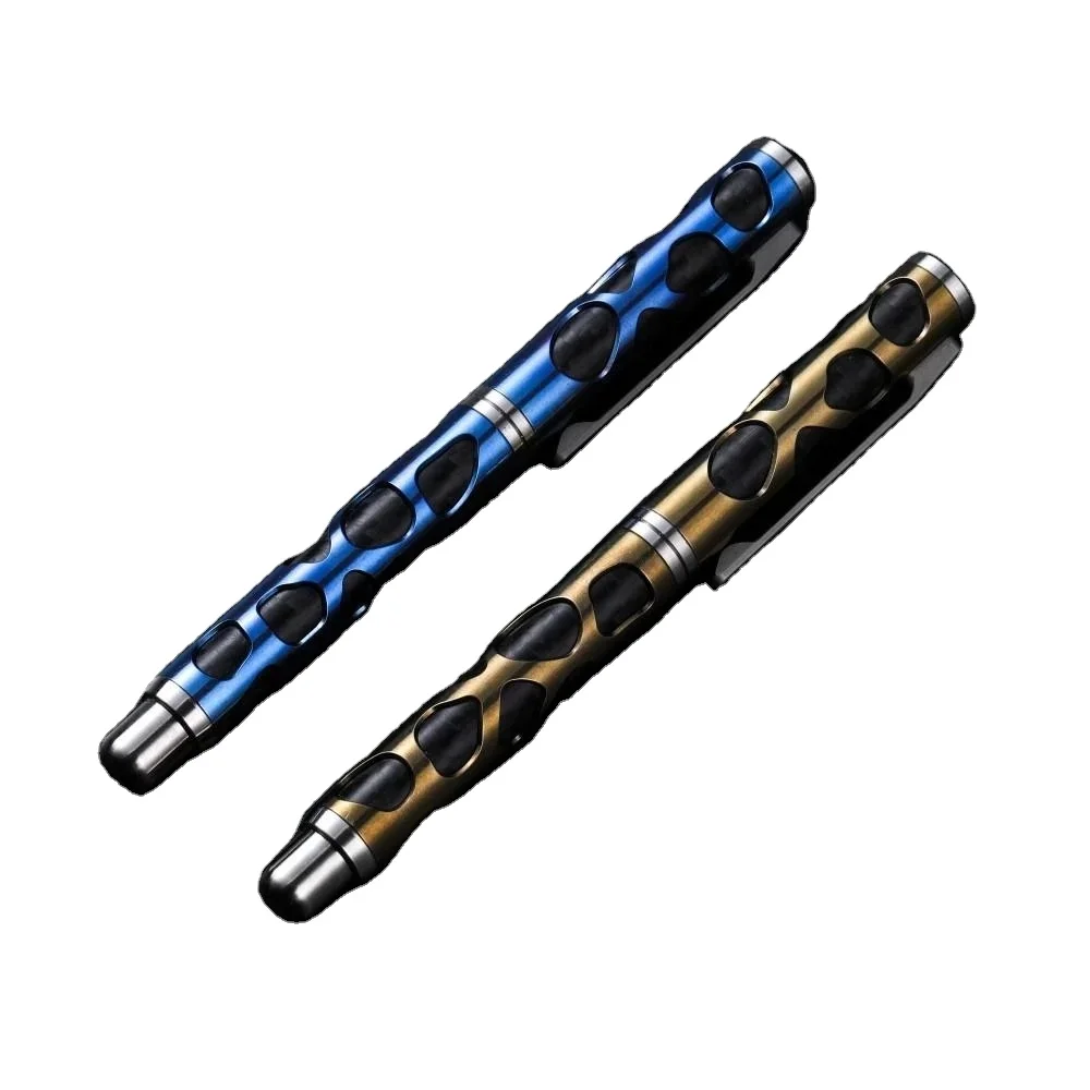 Hot selling Manufacturer titanium alloy tactical pen self-defense multifunctional pen broken window tungsten steel head titanium