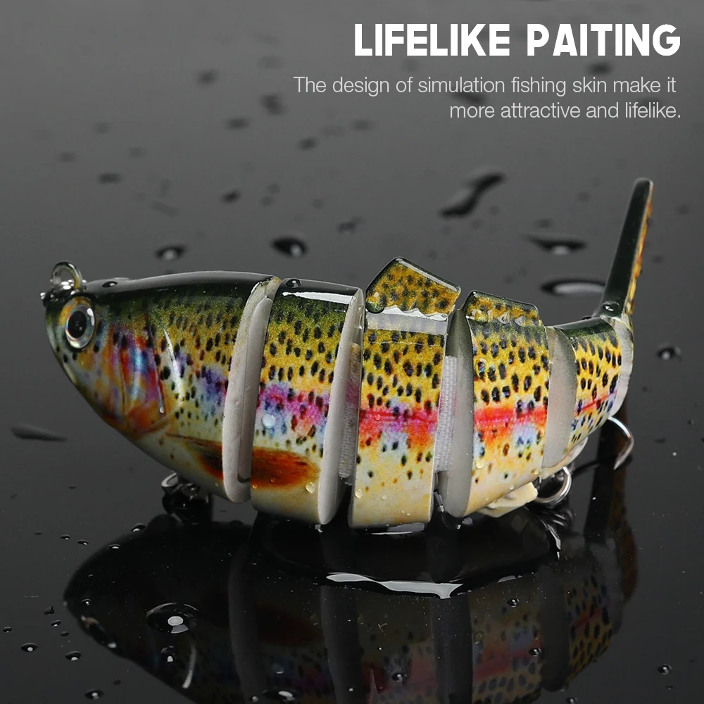 10cm 17.5g wobblers 6 segments swimming hard fishing fish lure bait bass jig isca artificial pesca