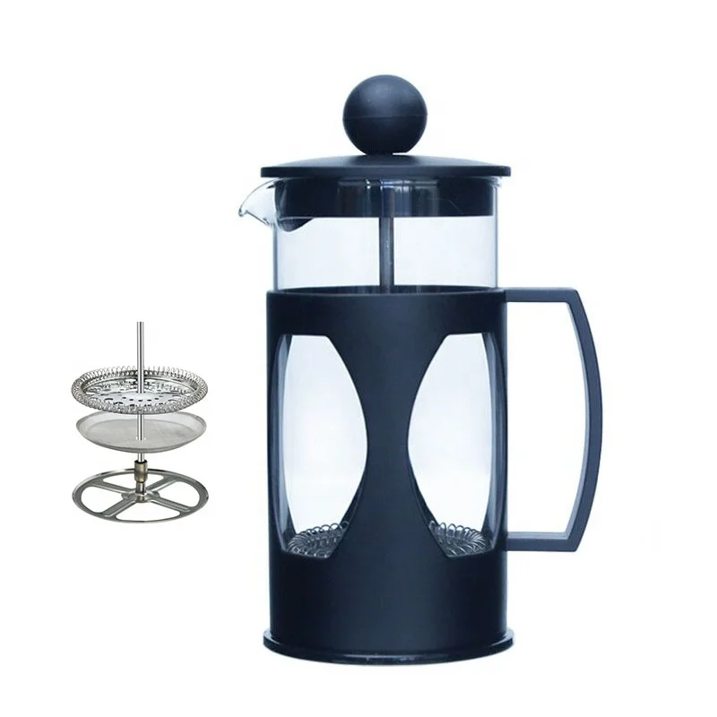 Turkish Style High Borosilicate Glass Plastic French Press Coffee Pot