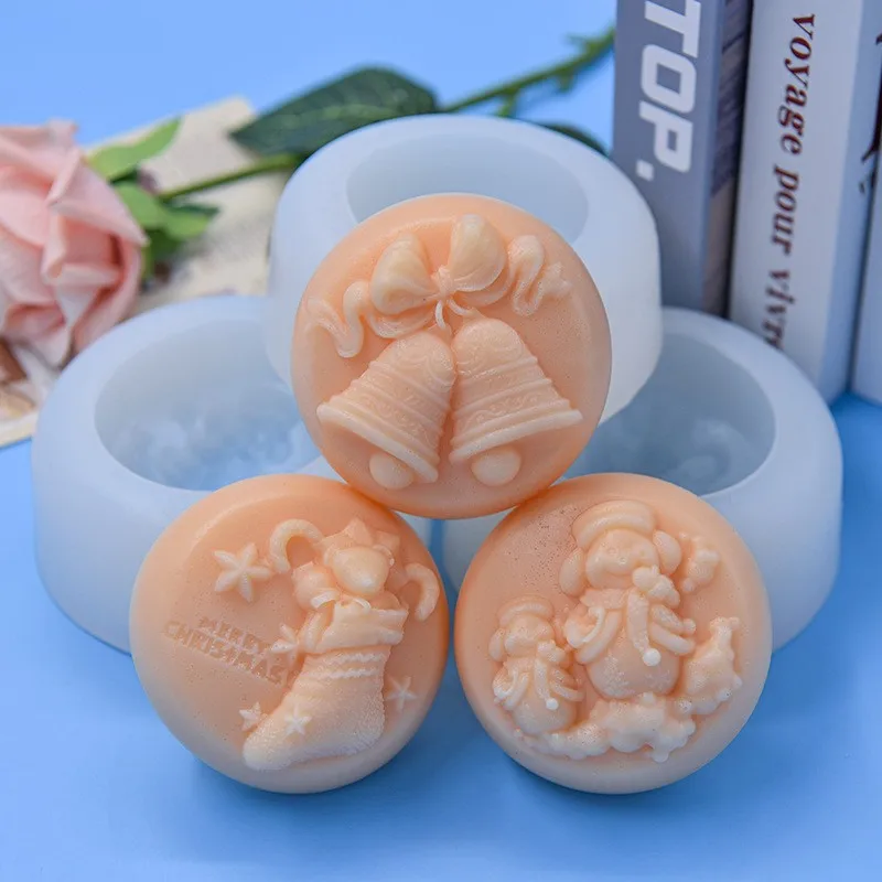 Christmas DIY handicraft pendant Santa Claus tag Silicone mold Christmas decoration accessories