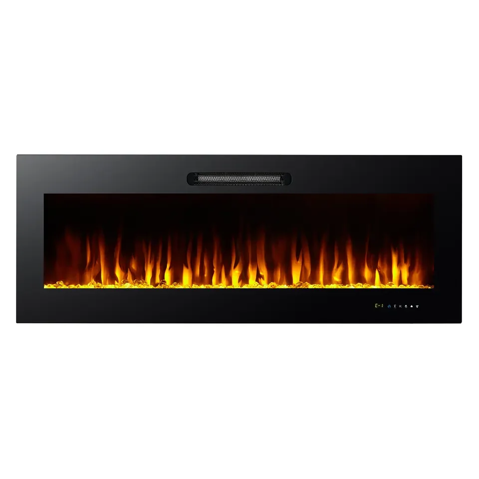 Modern Household Ultra-Thin Wall Mounted Smart Remote Control Decorative Led Electric Fireplace