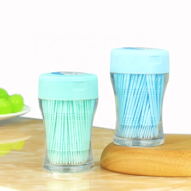 Bulk OEM Food Grade Flexible Interdental Brush Brushpicks Plastic Toothpicks With Brush