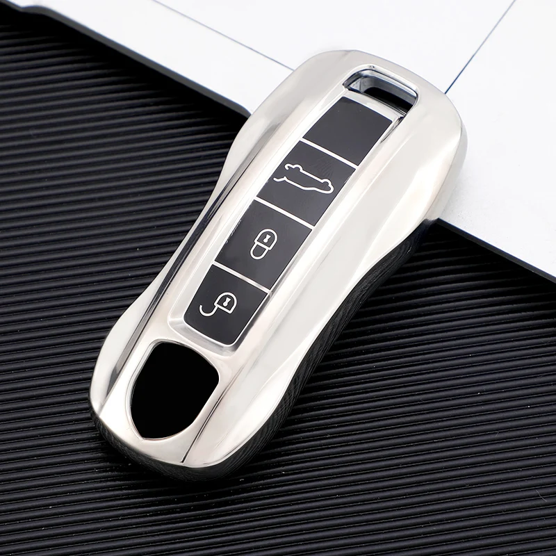 keyshell compatible with Porsche Key fob Cover Case,for Porsche 911 Cayenne Panamera Taycan 718 new Accessories holder protector