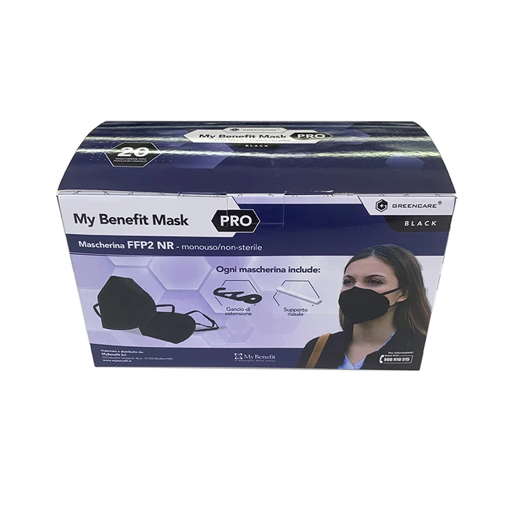 Probtain kn95 ffp2 face mask black with filter