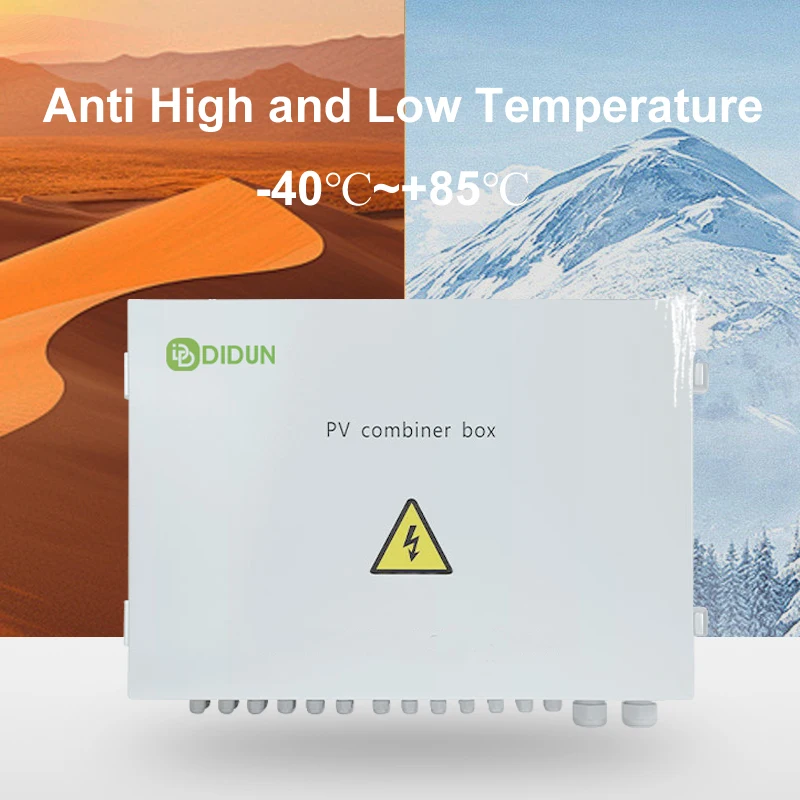 Customizable DDGH DC 1000V 2 in 2 out 2 String Electrical DC AC Combiner Box for PV Solar 6500w 25A 30A with RCD