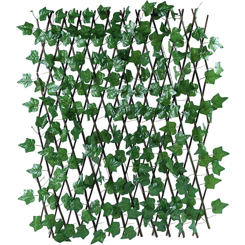 Garden plants telescopic shielding railings guardrail decorative green plant wood fence anticorrosive wood fence fence