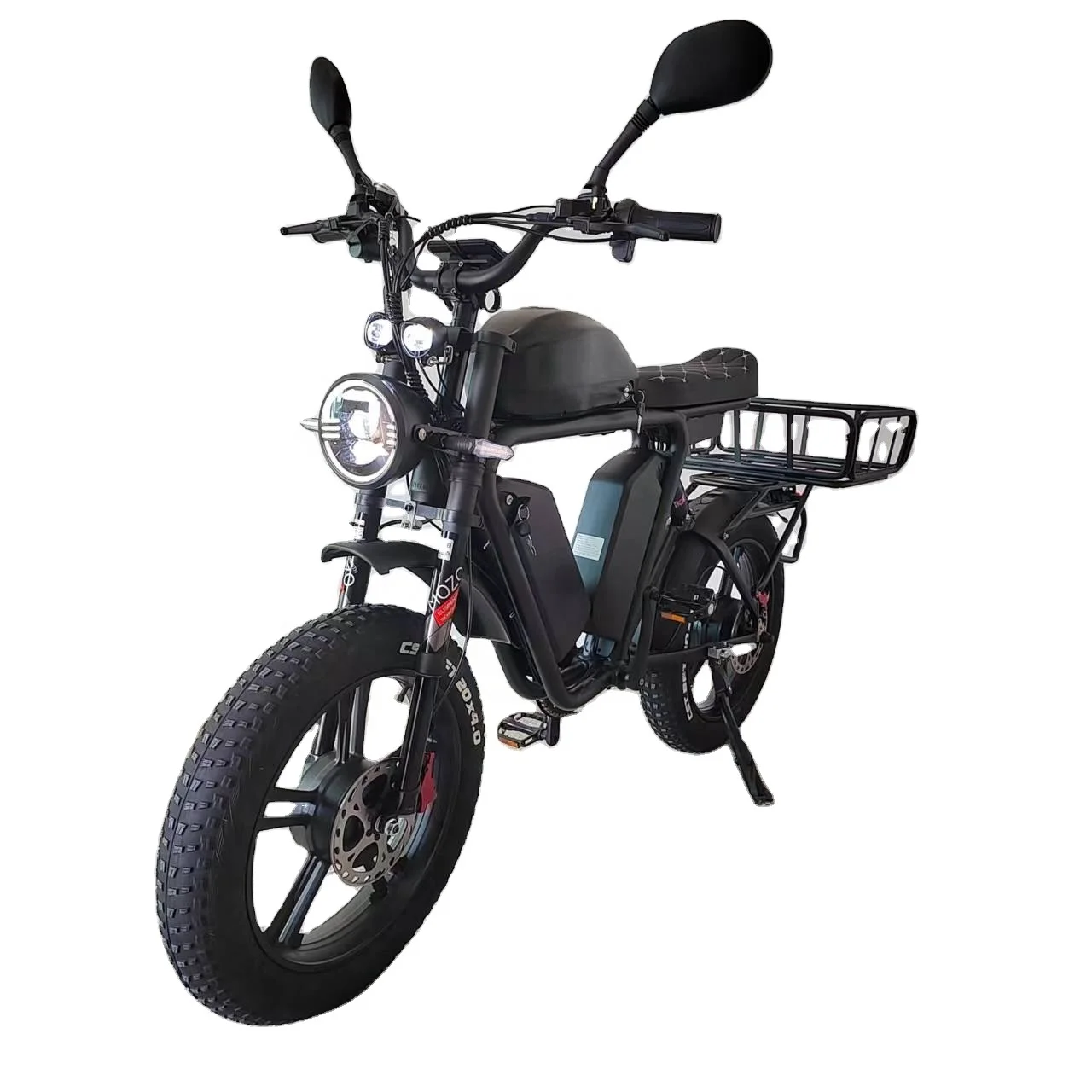 Electric Bike 52V Dual Motor 2000W 79Ah hydraulic Brake Full Suspension Fat Tire long Range Aluminum Frame fast cargo electric