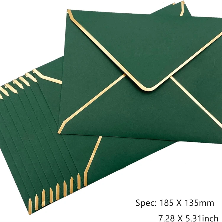 KM technology golden supplier beautiful colored embossed uv hot stamping gift bag invitation paper envelopes greeting card