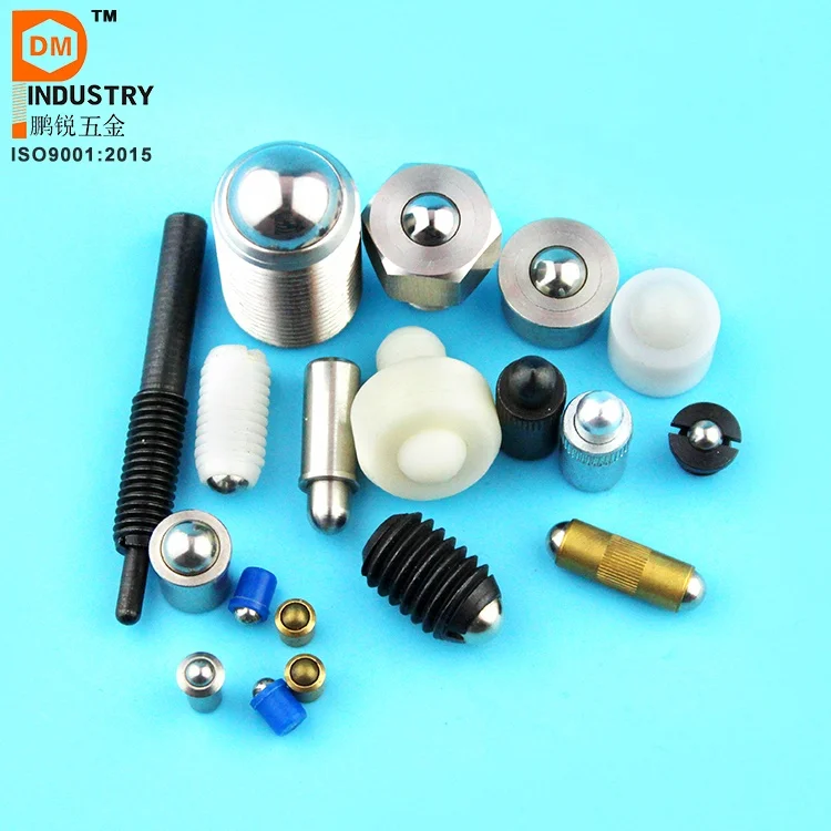 slotted head Spring loaded pin plunger with plastic ball